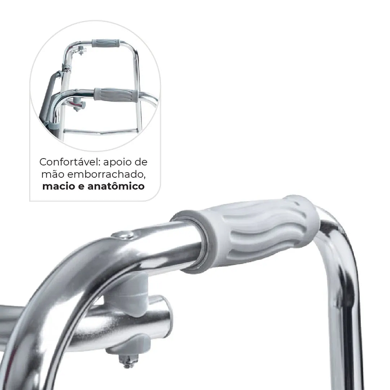 Andador de Alumínio Fixo Móvel e Articulado 3 em 1 D10 - Dellamed - Imagem 8