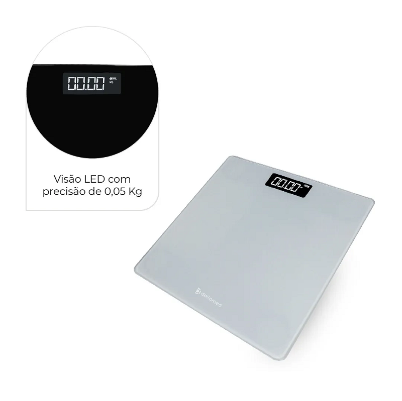 Balança Digital Smart Corporal Tela em LED até 180 Kg - Dellamed - Imagem 3
