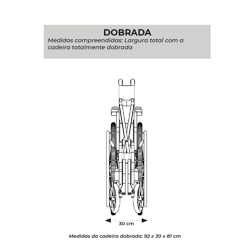 Cadeira de Rodas Manual em Alumínio Dobrável até 120 Kg D600 - Dellamed - Imagem 10