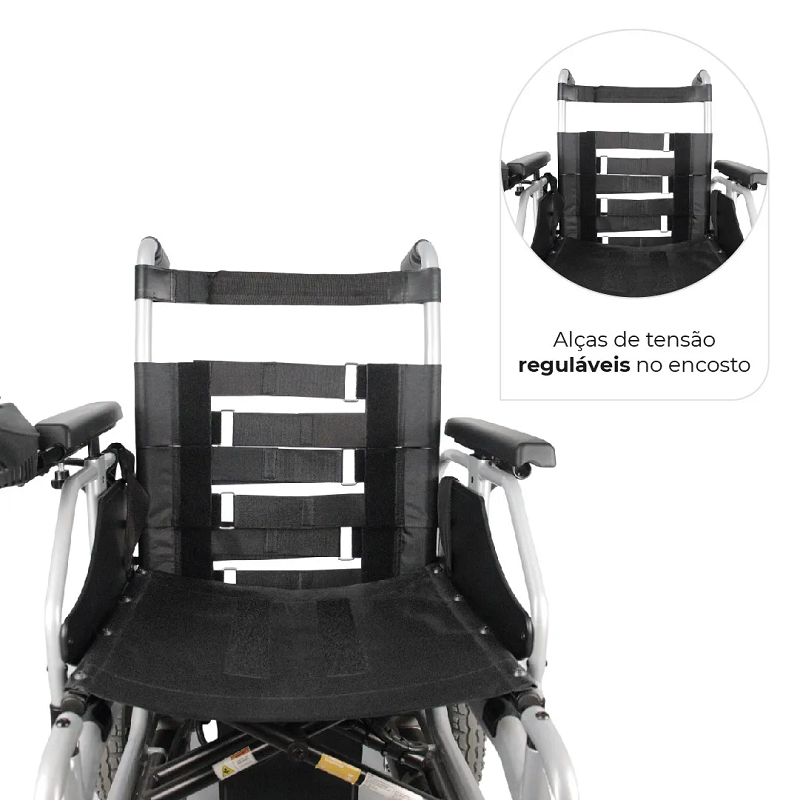 Cadeira de Rodas Motorizada em Alumínio Dobrável até 120 Kg D1000 - Dellamed - Imagem 4