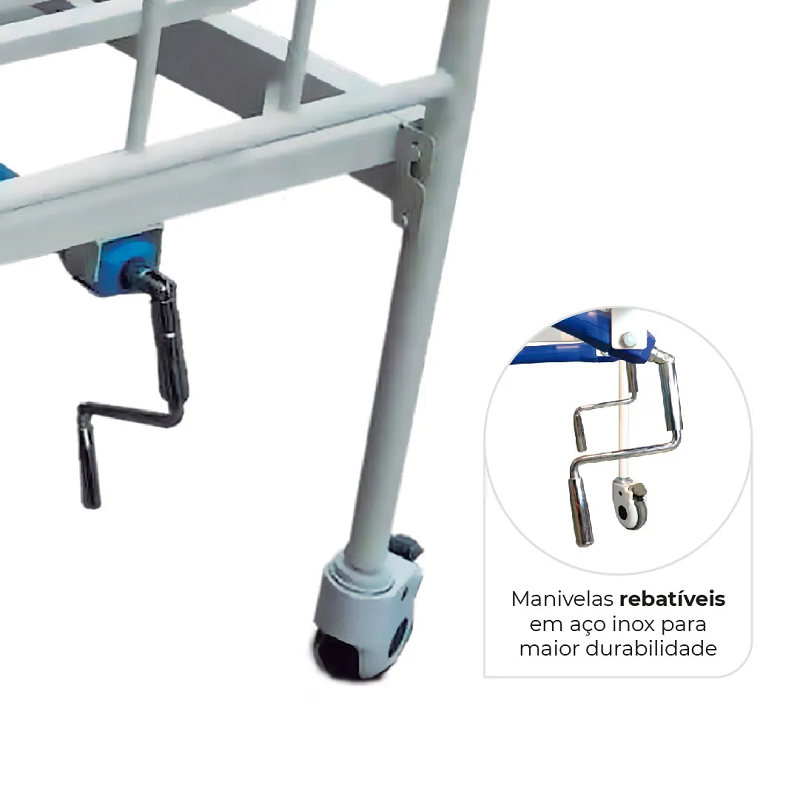 Cama Hospitalar 2 Movimentos 5 Posições até 180 Kg DX - Dellamed - Imagem 2