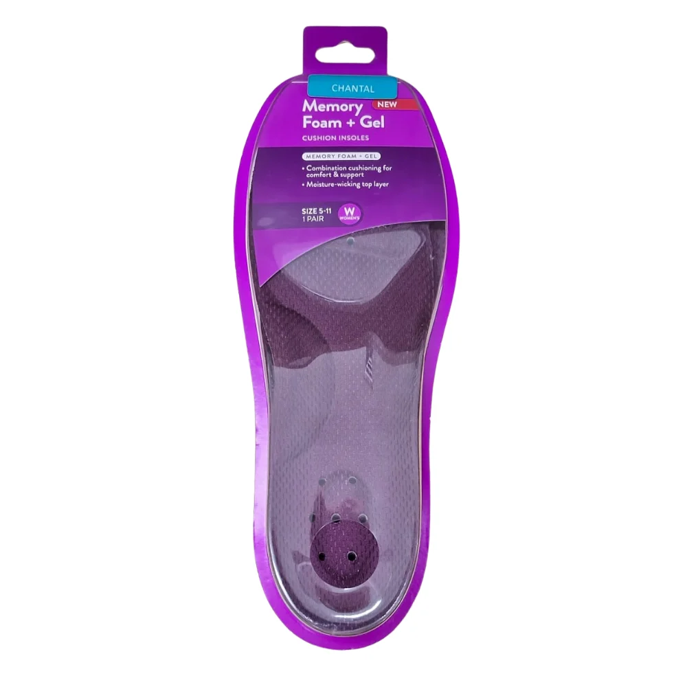 02880c4d124ada299f4eb71a2f39a131-rjaeex1vx0 Palmilha Anti Impacto Memory Foam Gel Rosa Feminina 34-38 Chantal - Imagem 1