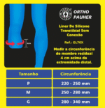 Liner De Gel Transtibial Sem Conexão GL70X Ortho Pauher - Imagem 4