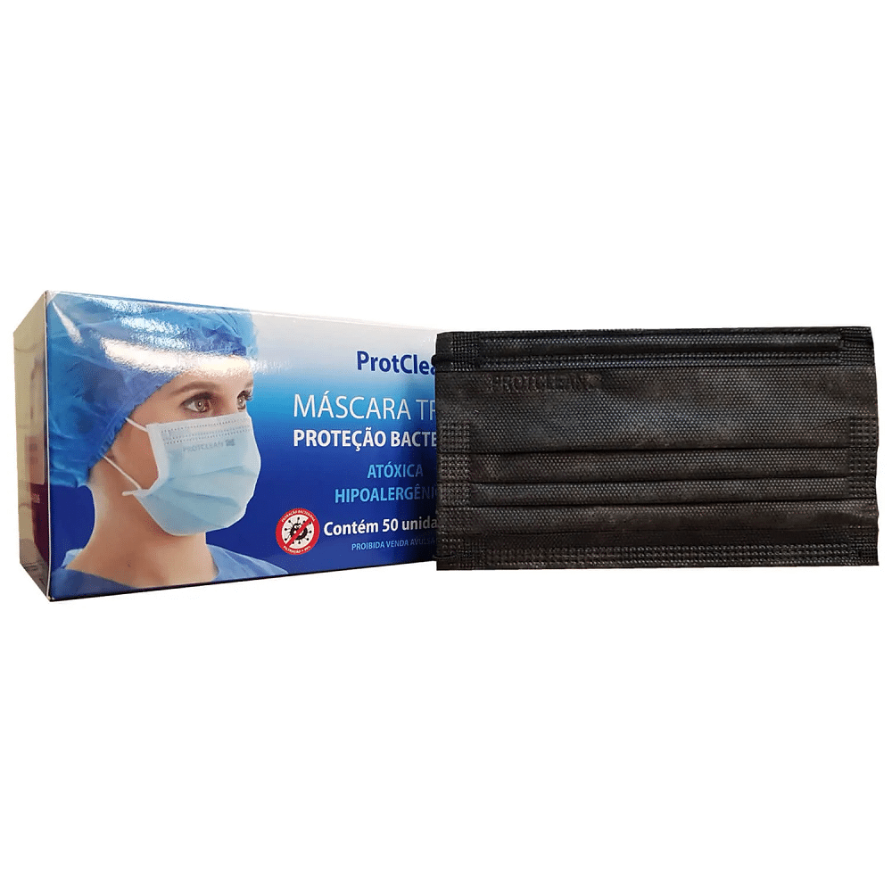 Máscara Cirúrgica Descartaveis Tripla Camada - ProtClean - Imagem 4
