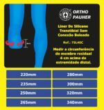 Liner De Silicone Transtibial Sem Conexão Boleado 7SL40C - Ortho Pauher - Imagem 3