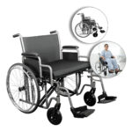 Cadeira De Rodas Dobrável Para Obeso Em Aço Plus Size Até 250kg - Hidrolight - Imagem 5