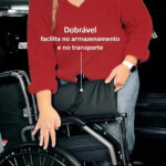 Cadeira De Rodas Manual Dobrável Em Aço Basic Até 125Kg - Hidrolight - Imagem 4