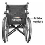 Cadeira De Rodas Manual Dobrável Em Aço Basic Até 125Kg - Hidrolight - Imagem 7