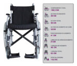 Cadeira De Rodas Manual Dobrável Em Alumínio Premium Até 150 Kg - Hidrolight - Imagem 4